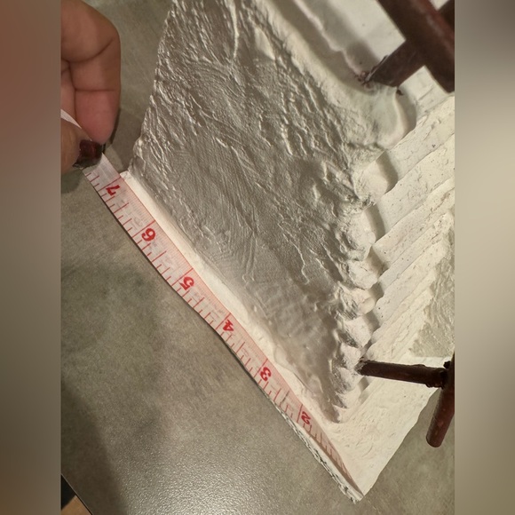 Nativity set Bethlehem 2 story house hand made with recycled materials - Picture 10 of 12